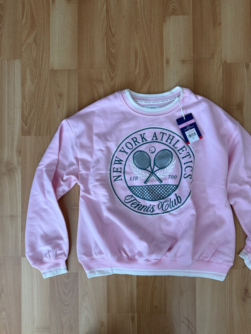 Limited Too Pink New York Athletics Tennis Club Sweatshirt
